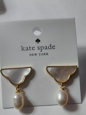 Kate Spade Into The Sky cloud drop earrings.